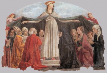 ドメニコ・ギルランダイオ Painting - 慈悲の聖母 ルネサンス フィレンツェ ドメニコ・ギルランダイオ